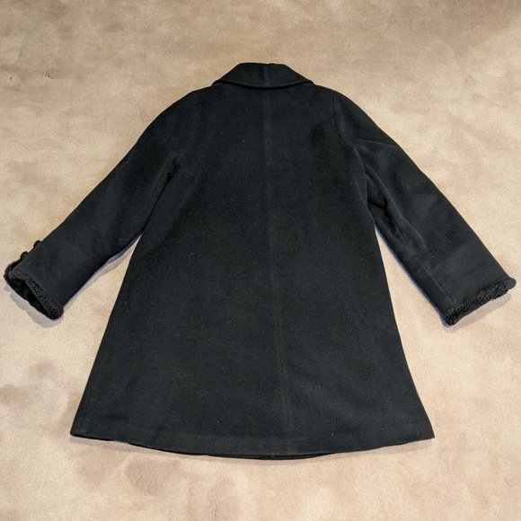 Jones New York Winter Wool Angora Collared Buttoned Swing Coat Size 8 - Picture 6 of 17